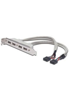 Assmann USB Slot Bracket cable, 4x type A-2x10pin IDC