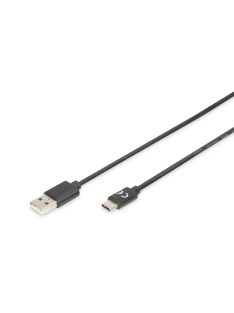 Assmann USB Type-C connection cable, type C to A 1m Black