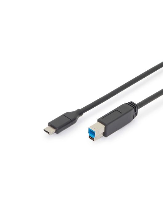 Assmann USB Type-C connection cable, type C to B 1m Black