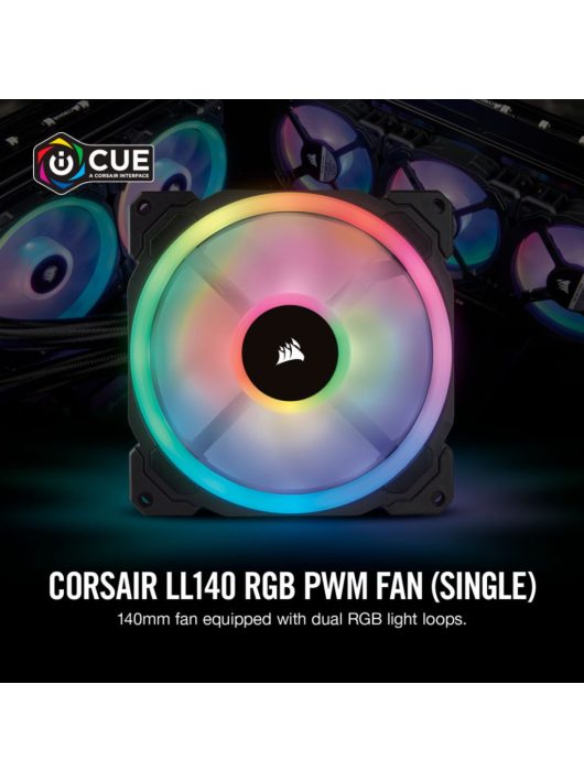 Corsair LL140 RGB 140mm Dual Light Loop RGB LED PWM Single pack