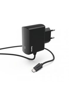 Hama Hálózati töltő microUSB 2,4A Black