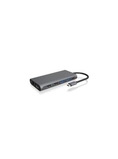   Raidsonic IcyBox IB-DK4050-CPD USB Type-C DockingStation with triple video interface Silver