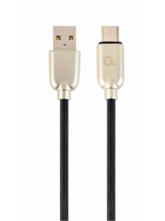   Gembird CC-USB2R-AMCM-1M Premium rubber Type-C USB charging and data cable 1m Black