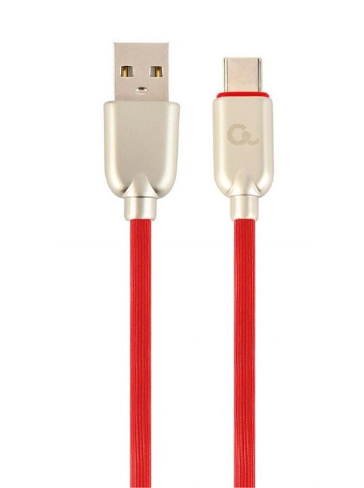 Gembird CC-USB2R-AMCM-1M-R Premium rubber Type-C USB charging and data cable 1m Red