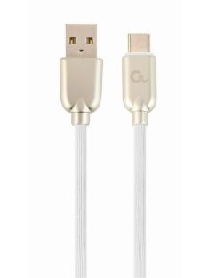   Gembird CC-USB2R-AMCM-1M-W Premium rubber Type-C USB charging and data cable 1m White