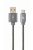 Gembird CC-USB2S-AMCM-1M-BG Premium spiral metal Type-C USB charging and data cable 1m Metallic Grey