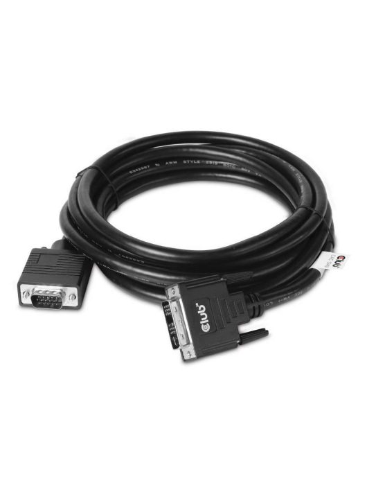 Club3D DVI-A (Analog VGA) to VGA cable 3m Black