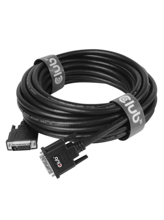 Club3D DVI-D (Dual Link) Bidirectional cable 10m Black