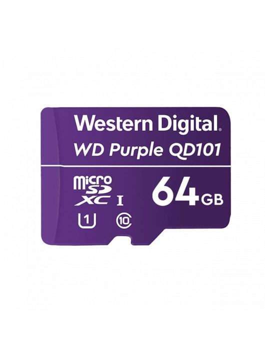 Western Digital 64GB microSDXC Class10 UHS-I (U1) Purple QD101 adapter nélkül