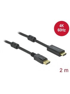 DeLock Active DisplayPort 1.2 to HDMI Cable 4K 60Hz 2m Black