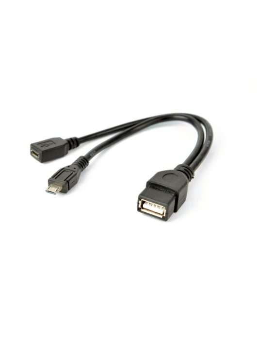 Gembird A-OTG-AFBM-04 USB OTG AF + Micro BF to Micro BM cable 0,15m Black