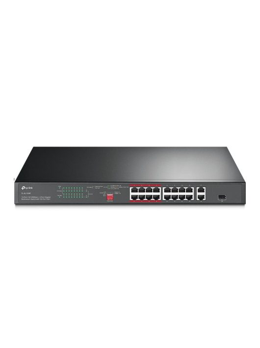 TP-Link TL-SL1218P 16Port 10/100 Mbps + 2Port Gigabit Rackmount Switch with 16Port PoE+