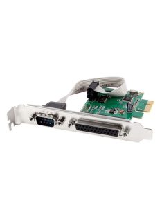   Gembird PEX-COMLPT-01 COM serial port + LPT port PCI-Express add-on card, with extra low-profile bracket