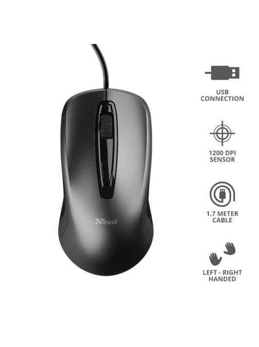 Trust Carve USB mouse Black