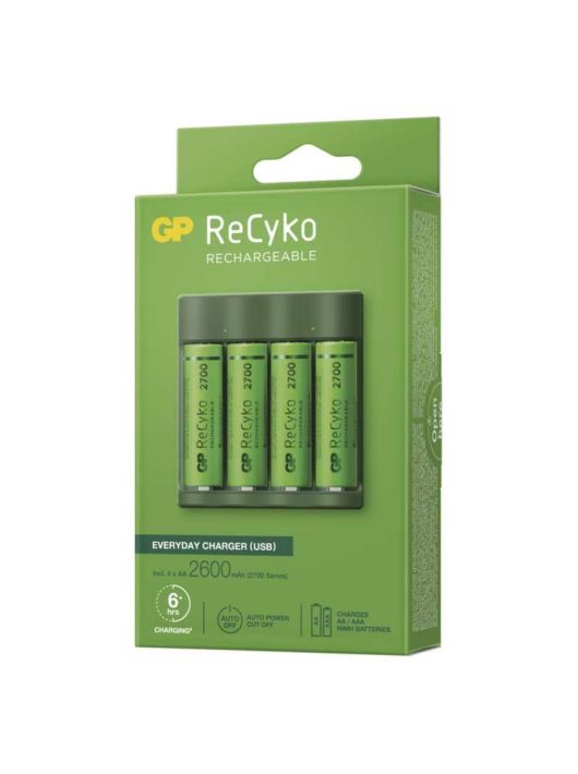 GP ReCyko B421 akkutöltő + 4×AA GP ReCyko 2700