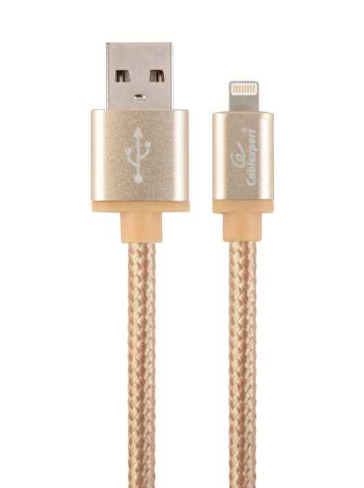 Gembird CCB-mUSB2B-AMLM-6-G USB2.0 - Lightning cable 1,8m Gold