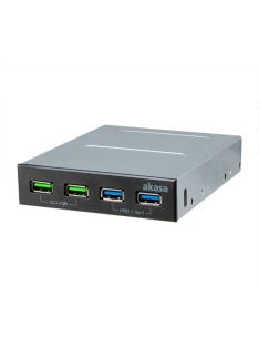   Akasa AK-ICR-34 4xPort USB Charger Panel with dual Quick Charge 3.0 and dual USB 3.1 Gen 1 Ports