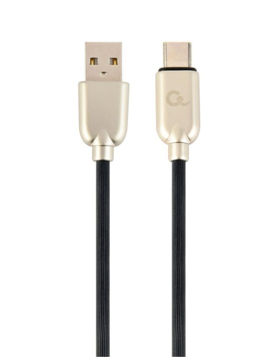 Gembird CC-USB2R-AMCM-2M Premium rubber Type-C USB charging and data cable 2m Black