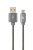 Gembird CC-USB2S-AMmBM-1M-BG microUSB Premium spiral metal charging and data cable 1m Metallic Grey