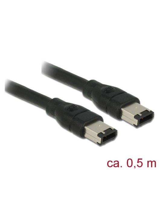 DeLock FireWire cable 6 pin male > 6 pin male 0.5 m