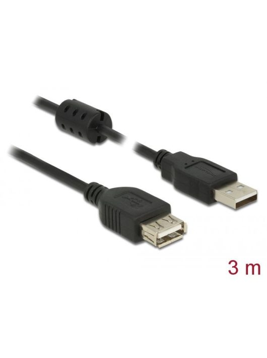 DeLock Extension cable USB 2.0 Type-A male > USB 2.0 Type-A female 3m Black