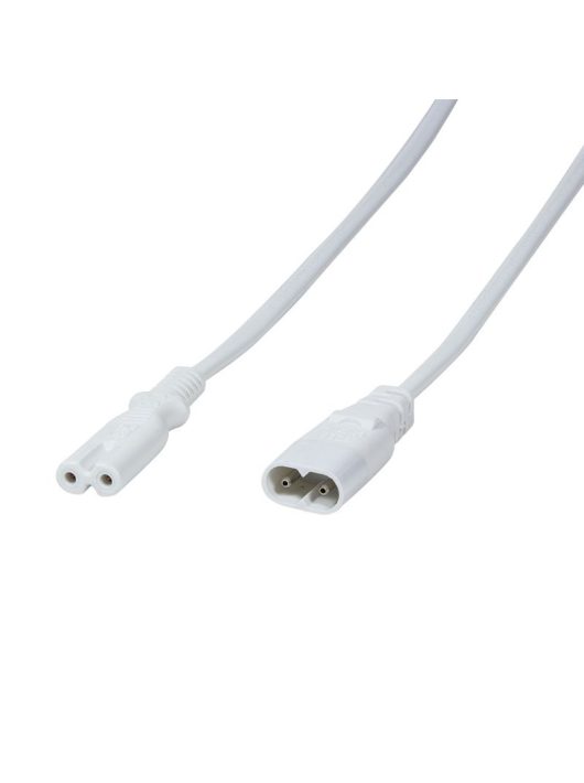 Logilink Power cord extension IEC C8 male to IEC C7 female 2m White