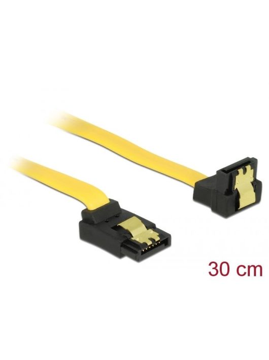 DeLock SATA 6Gb/s Cable upwards angled to downwards angled 30cm Yellow