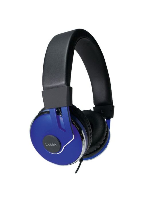 Logilink On-Ear Stereo Headset Black/Blue