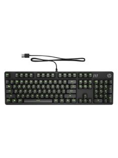   HP Pavilion 550 Wired Gamer RGB Red Mechanical Keyboard Black US