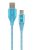 Gembird CC-USB2B-AMCM-1M-VW Premium cotton braided Type-C USB charging and data cable 1m Turquoise Blue/White