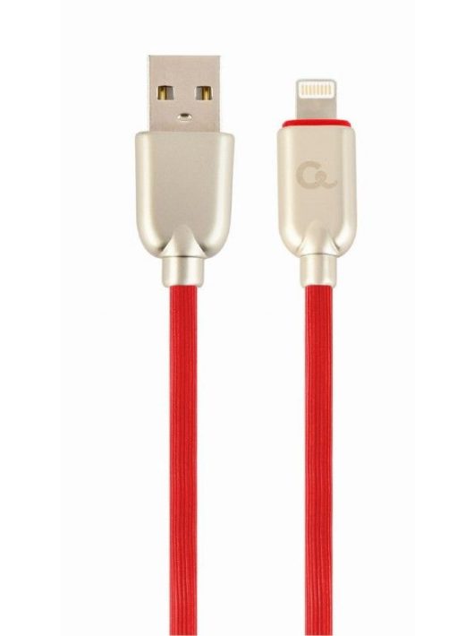 Gembird CC-USB2R-AMLM-1M-R Premium rubber 8-pin charging and data cable 1 m red