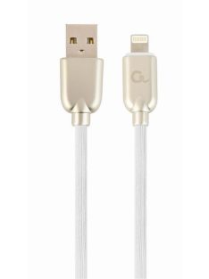   Gembird Premium rubber 8-pin charging and data cable 2m White