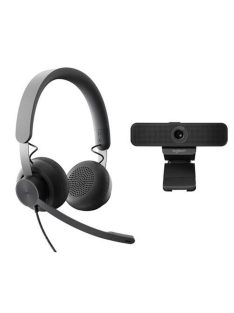   Logitech C925e Webkamera Black + UC-Kompatibilis Zone Wired Headset Black