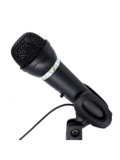 Gembird MIC-D-04 condenser microphone with desk-stand Black