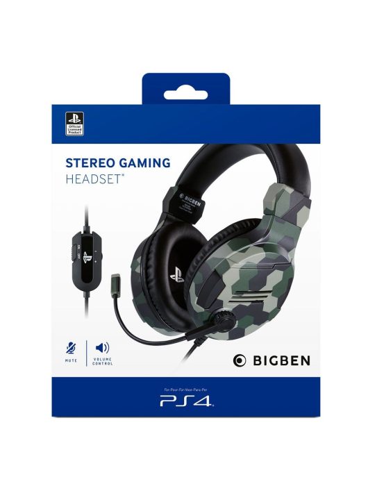 Bigben Interactive Stereo Gaming Headset V3 Camo Green (PS4)