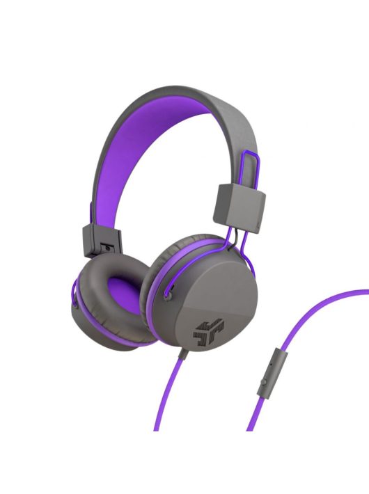 JLab JBuddies Studio On-Ear Folding Headset Graphite/Purple