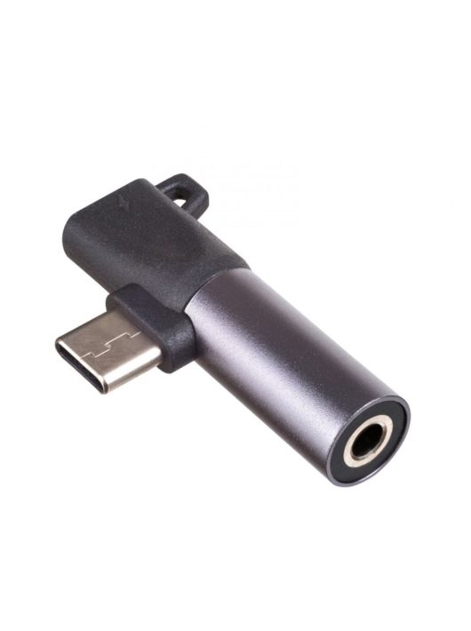 Akyga AK-AD-62 USB type C / USB type C / Jack 3.5mm Adapter Black