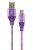 Gembird CC-USB2B-AMCM-2M-PW Premium cotton braided Type-C USB charging and data cable 2m Purple/White