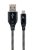 Gembird CC-USB2B-AMmBM-1M-BW Premium cotton braided Micro-USB charging and data cable 1m Black/White