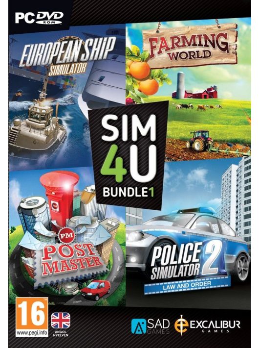 Excalibur SIM4U Bundle 1 - European Ship Simulator, Farming World, Post Master, Police Simulator 2 (PC)