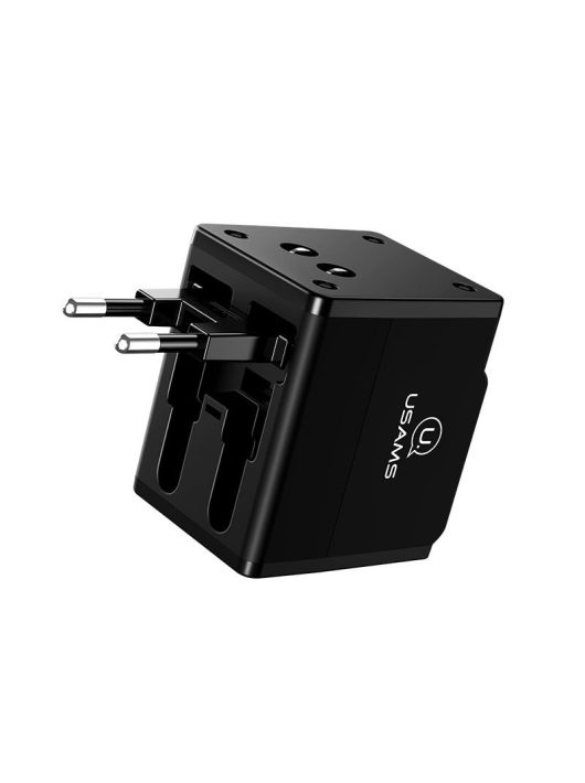 Usams T2 Dual USB Universal Travel Charger Fekete