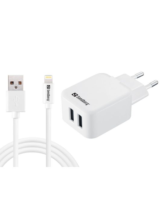 Sandberg AC Charger EU Lightning 2.4A White