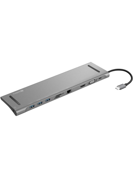 Sandberg USB-C 10-in-1 Docking Station Silver