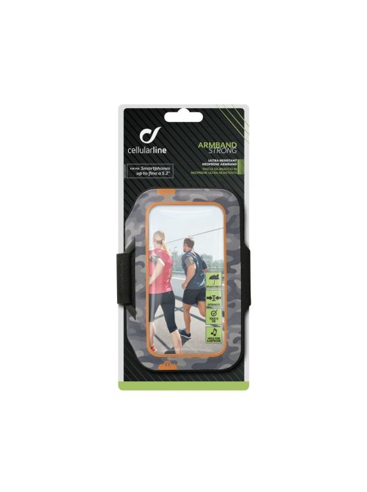 Cellularline Sportluoprene case ARMBAND STRONG, SUMMER EDITION, up to 5.2", Camou design