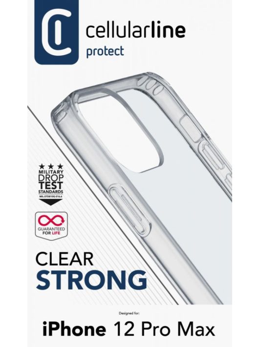 Cellularline Back cover with protective frame Clear Duo for iPhone 12 Pro Max, transparent