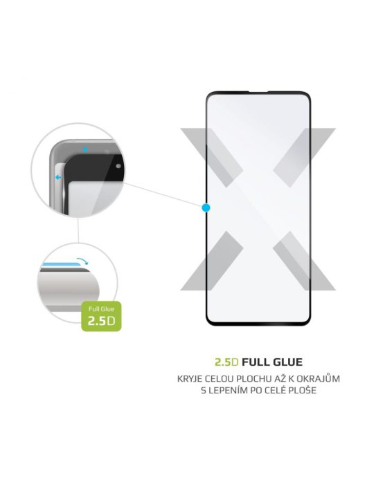 FIXED Üvegfólia Képernyővédő Full-Cover Realme 7 Pro, full screen bonding, Fekete