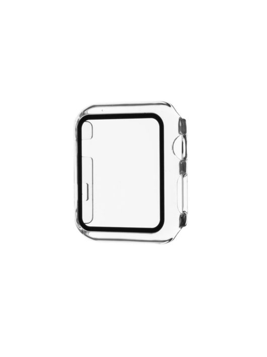 FIXED védőtok edzett üveggel Apple Watch 44mm órához, átlátszó