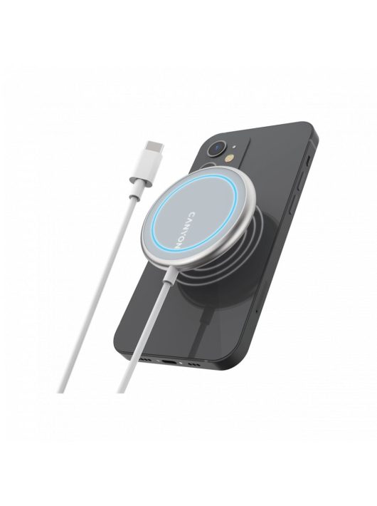 Canyon WS-100 Wireless charging station for iPhone Silver