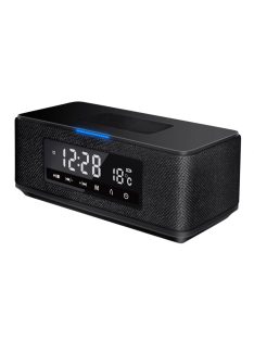   Platinet PMGQ15B Daily Bluetooth Speaker and Clock + Wireless Charger Black