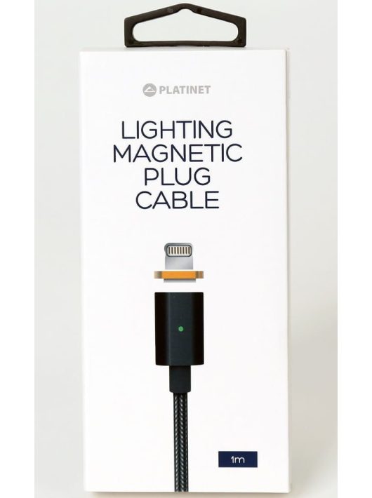 Platinet Lightning to USB Magnetic Plug Cable 1,2m Black